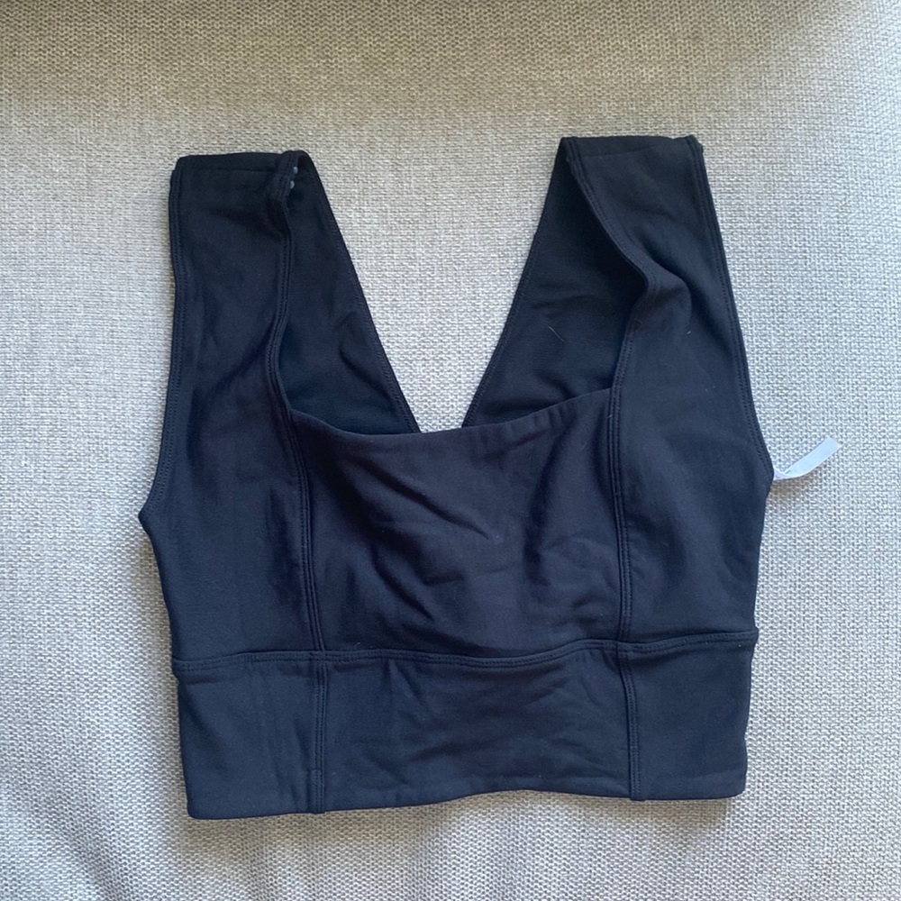 Free People Movement Sports Bra Crop Top Small Black